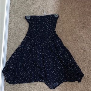 Navy Strapless Dress